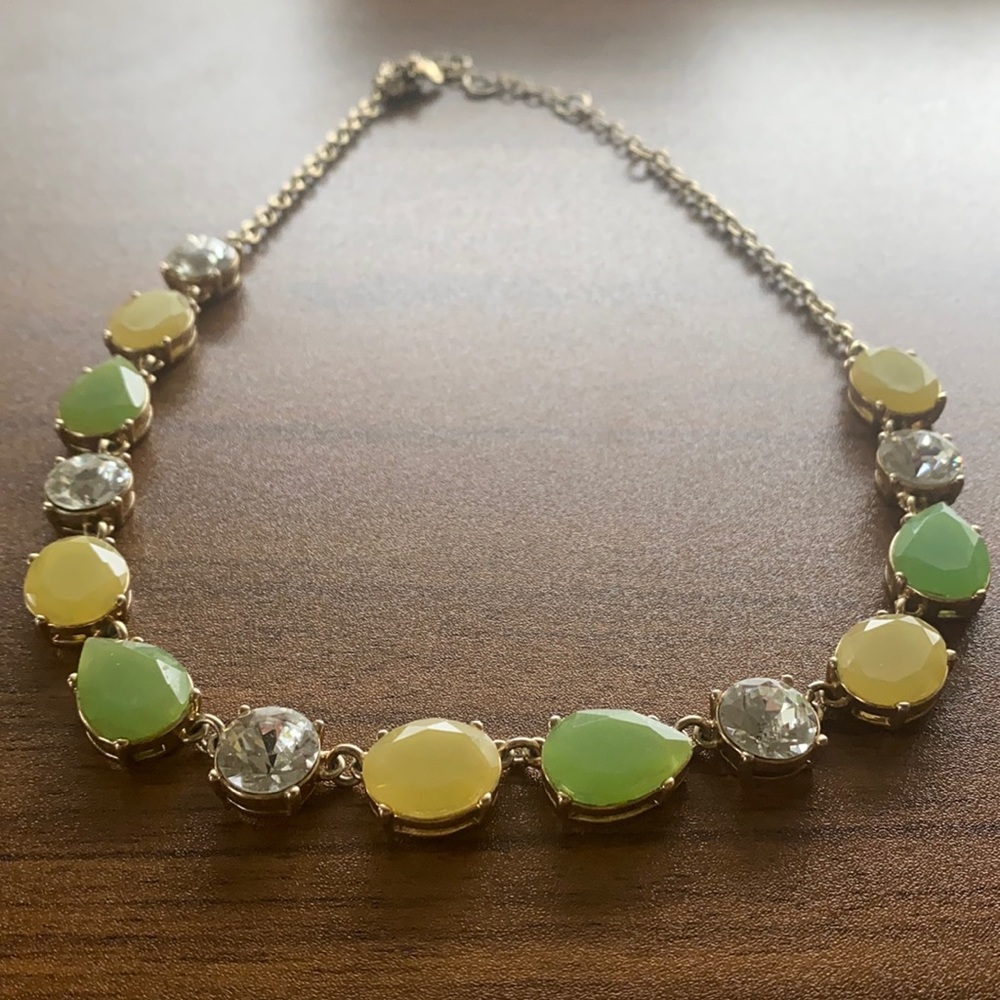 J. Crew green gem statement necklace 💎